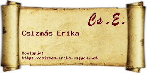 Csizmás Erika névjegykártya
